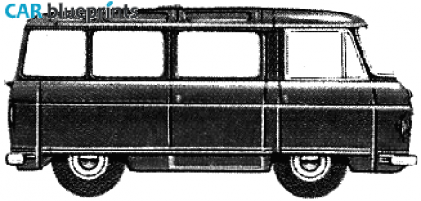 1968 Commer FC Camper Minibus Minivan blueprint