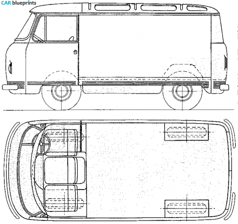 1968 Commer FC Van blueprint