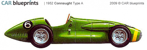 1952 Connaught Type A F1 OW blueprint