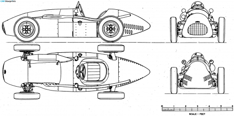 1953 Connaught Type F2 Cabriolet blueprint