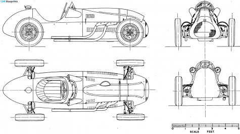 1952 Cooper Bristol F2 OW blueprint