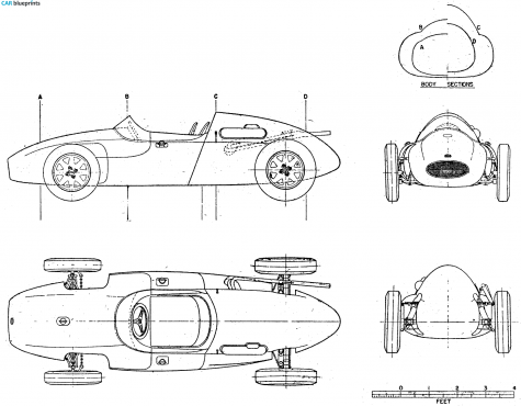 1958 Cooper Climax OW blueprint