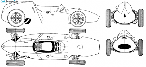 1960 Cooper Climax T53 OW blueprint