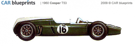 1960 Cooper T53 F1 OW blueprint