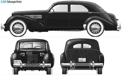 1937 Cord 810 Beverly Sedan blueprint