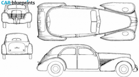 1937 Cord  Sedan blueprint