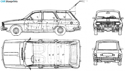 1969 Dacia 1300 Break Combi Wagon blueprint