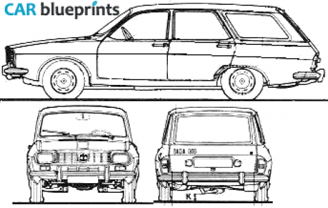 1969 Dacia 1300 Station Wagon blueprint