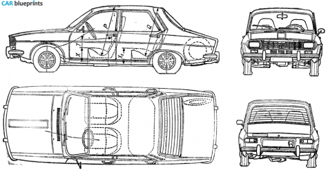 1969 Dacia 1300 Berlina Sedan blueprint