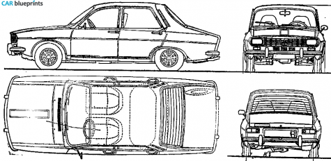 1969 Dacia 1301 Lux Super Sedan blueprint