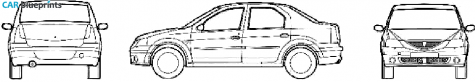 2005 Dacia Logan Sedan blueprint