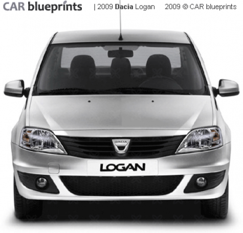 2009 Dacia Logan Sedan blueprint