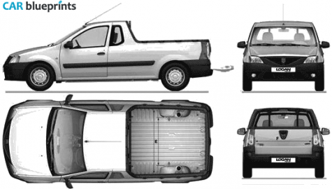 2008 Dacia Logan Pick-up blueprint