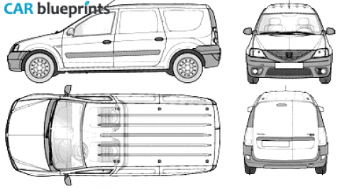 2009 Dacia Logan Minivan blueprint