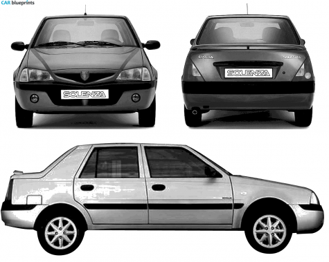 2003 Dacia Solenza Sedan blueprint