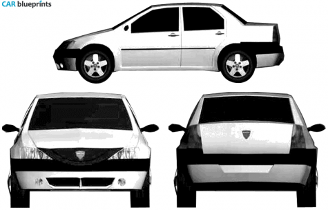 2006 Dacia Logan Sedan blueprint