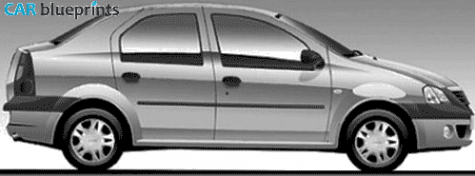 2004 Dacia X90 Logan Sedan blueprint