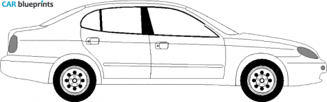 2001 Daewoo Leganza Sedan blueprint