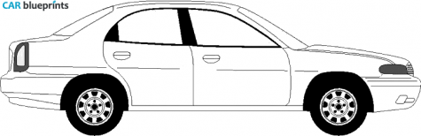 1999 Daewoo Nubira Sedan blueprint