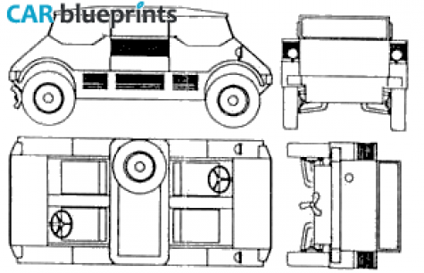 1940 DAF 139 Amphibious Car Truck blueprint