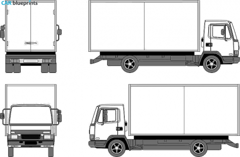 1979 DAF 2045 Truck blueprint