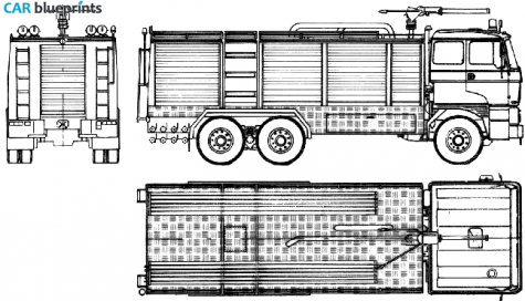 1982 DAF FFS 2803 DKS Fire Truck blueprint