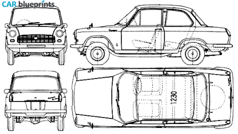 1965 Daihatsu Compagno Sedan blueprint