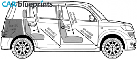 2008 Daihatsu Materia Microvan blueprint