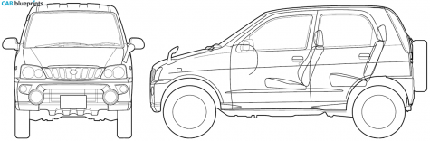 2005 Daihatsu Terios Kid SUV blueprint