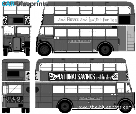 1946 Daimler D Bus blueprint