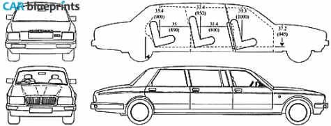 1990 Daimler Eagle V8 Limousine blueprint