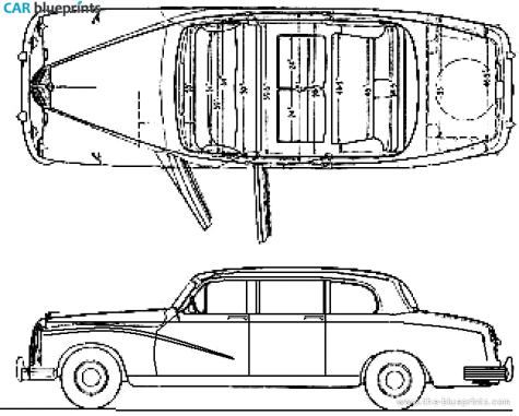 1963 Daimler Majestic Major DR-450 Limousine blueprint