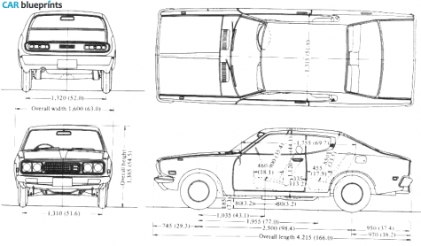 1974 Datsun 610 180B Coupe blueprint