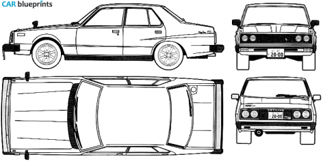 1978 Datsun 240K Skyline 2000 GT ES 4-door Sedan blueprint