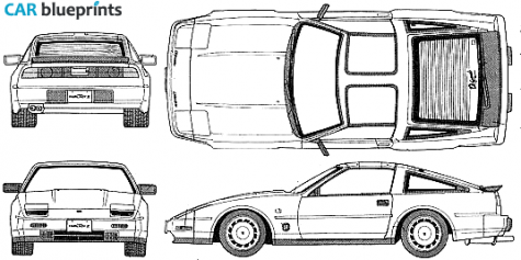 1983 Datsun 300ZX Fairlady Coupe blueprint