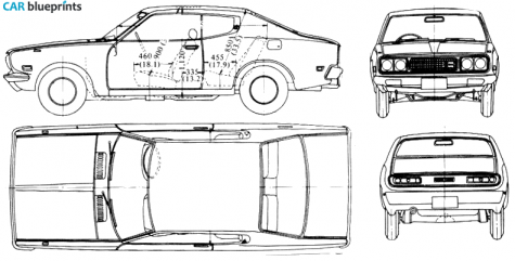 1971 Datsun Bluebird 610 180B 2-door HT Coupe blueprint