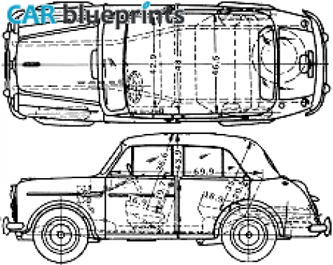 1958 Datsun Bluebird 210 Sedan blueprint