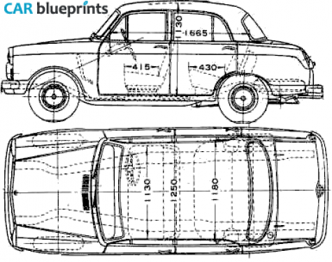 1959 Datsun Bluebird 310 Sedan blueprint