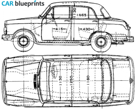 1961 Datsun Bluebird 310 Sedan blueprint