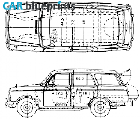 1963 Datsun Bluebird 312 Wagon blueprint