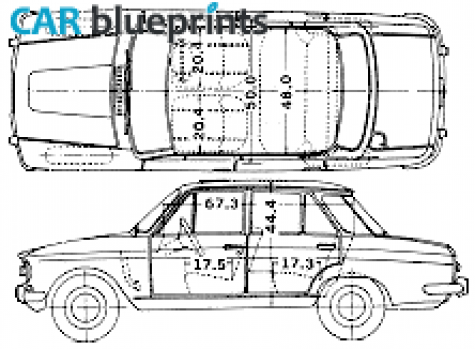 1965 Datsun Bluebird 410 Sedan blueprint