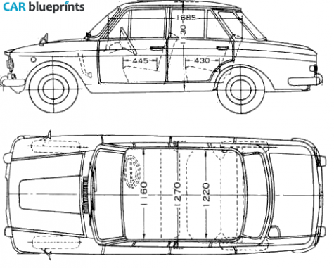 1966 Datsun Bluebird 410 Sedan blueprint