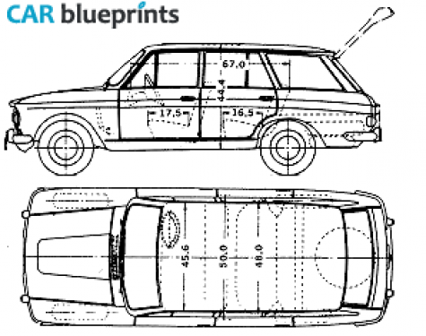 1965 Datsun Bluebird 410 Wagon blueprint