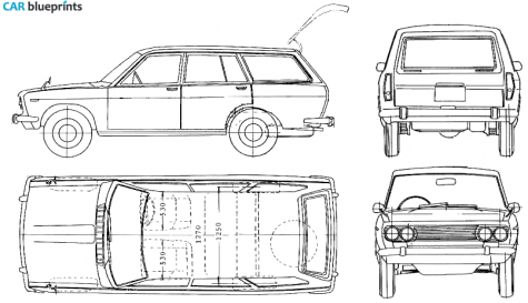 1970 Datsun Bluebird 510 Wagon blueprint