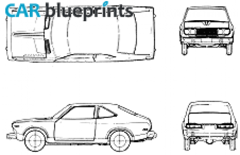 1975 Datsun Bluebird 610 2-door Sedan blueprint