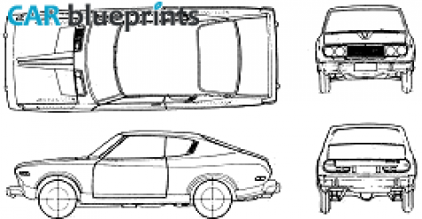 1975 Datsun Bluebird 610 Coupe blueprint