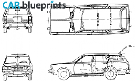 1975 Datsun Bluebird 610 Wagon blueprint