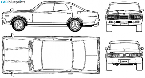 1975 Datsun Cedric 330C 4-door 2000 SGL E Sedan blueprint