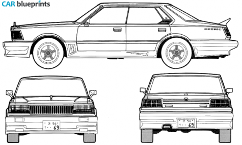 1979 Datsun Cedric 430 Sedan blueprint