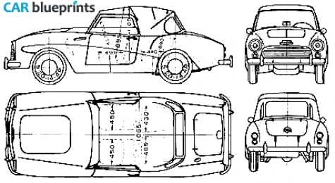 1962 Datsun Fairlady 213 SPL Cabriolet blueprint